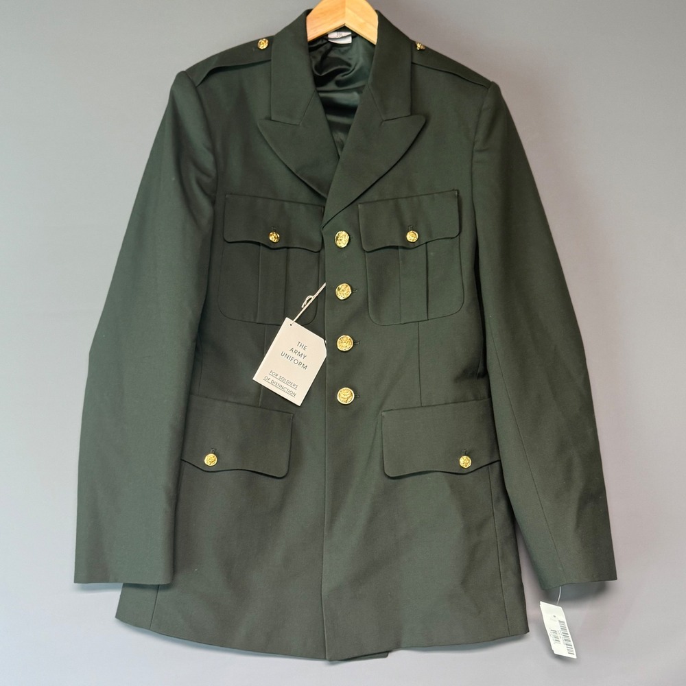 DSCP US Army Green Service Uniform Dress Coat Jacket 39L New DeRossie & Son